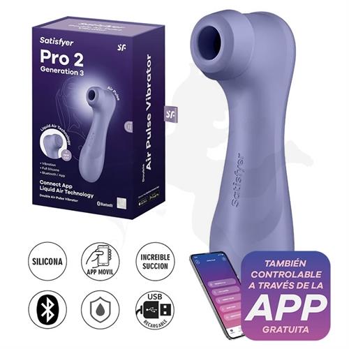 Satisfyer Pro 2 Lilac Generation 3 succionador con aplicación blueetoth